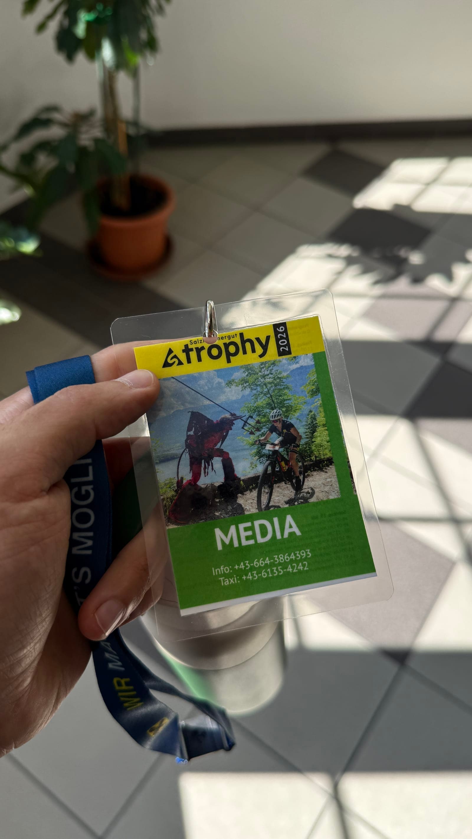Media accreditation pass for the 2026 Salzkammergut Trophy in Bad Goisern.